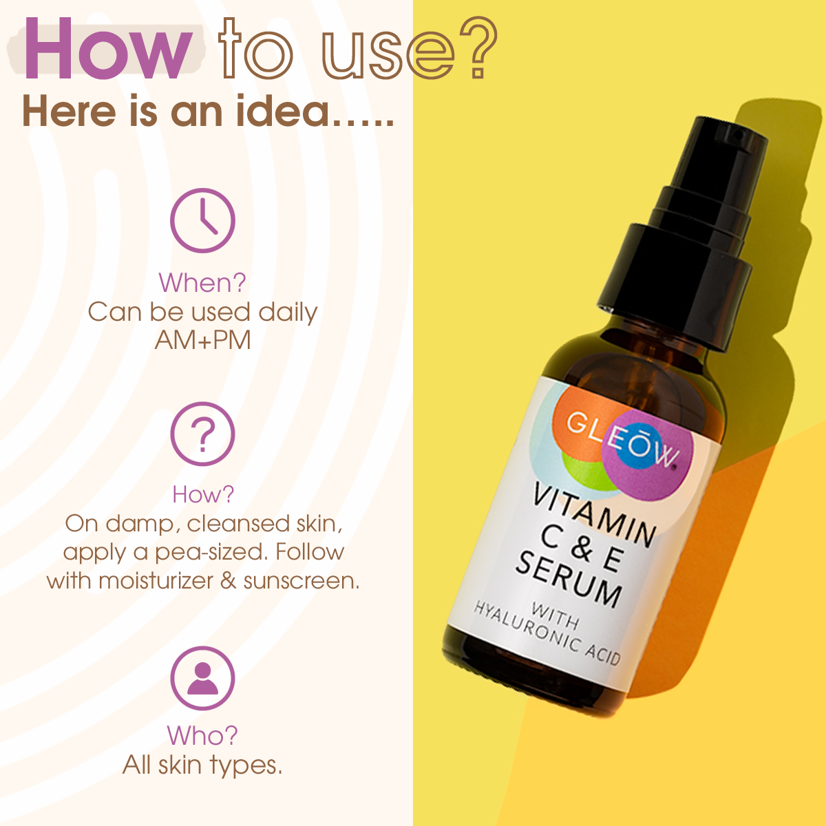 Vitamin C & E Serum 2oz GLEOW